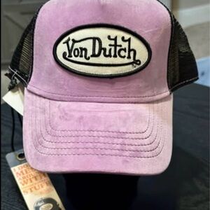 Von Dutch Purple Suede and Black Cap